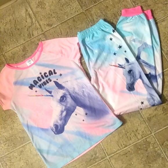 Jellifish Kids Unicorn "Magical Vibes" 2-pc pajamas - Size XL 14/16 - Picture 1 of 9